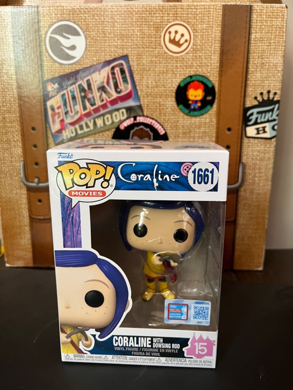 Funko Pop! Coraline with Dowsing Rod - Blue Hair, Yellow Outfit
